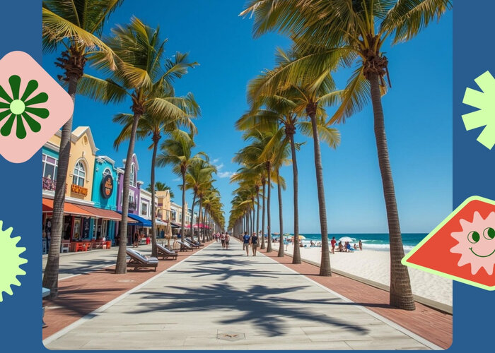Hollywood Beach Broadwalk Florida