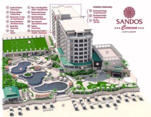 Sandos Cancun Luxury Hotel Map Of Grounds 2021
