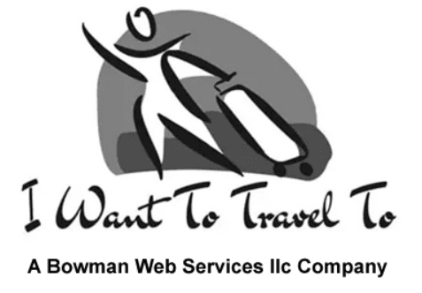 I Want To Travel To Logo With Bowman Web Services added