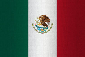 Flag of Mexico on stone